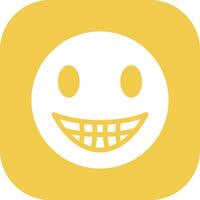 Beaming Face with Smiling Eyes Vector Icon