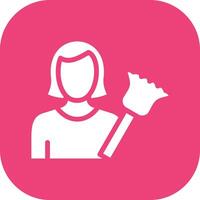 Woman Dusting Vector Icon