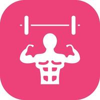 Weight Lifting Person Vector Icon