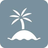 Palm Island Vector Icon