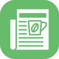 Coffee Newspaper Vector Icon