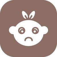 Sad Baby Vector Icon