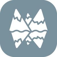 iceberg paisaje vector icono