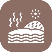 Hot Spring Landscape Vector Icon