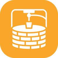 Desert Water Well Vector Icon