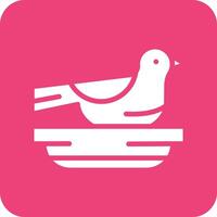 Brids in Nest Vector Icon