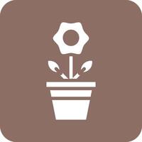 Large Flower Pot Vector Icon