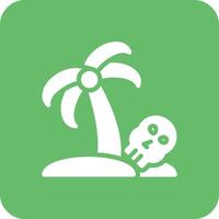 Skull Island Vector Icon