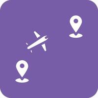 Flight Location Vector Icon