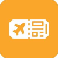 Flight Ticket Vector Icon