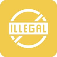 icono de vector ilegal