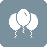 New Year Balloons Vector Icon