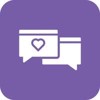 Wedding Chat Vector Icon