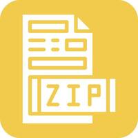 icono de vector de archivo zip