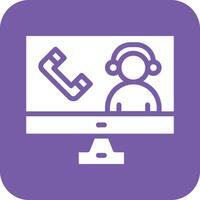 Online Call Center Vector Icon