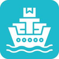 Worldwide Shipping Boat Vector Icon