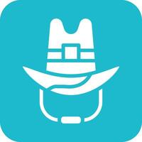 icono de vector de sombrero de vaquero