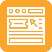 Online Cinema Booking Vector Icon