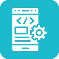 Mobile Coding Vector Icon