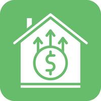 House Price Increase Vector Icon