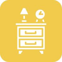 Bedside Table Vector Icon