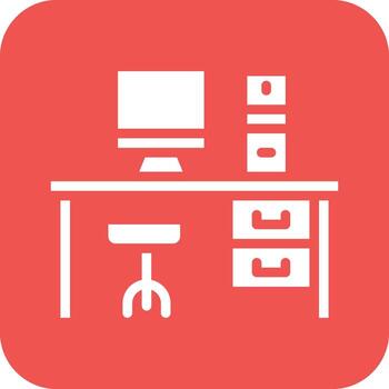 Computer Table Vector Icon