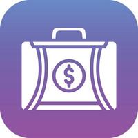 Money Suitcase Vector Icon