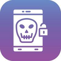 Mobile Hacked Vector Icon Vector Icon