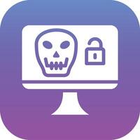 Computer Hacked Vector Icon Vector Icon