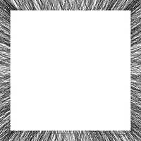 Random Sketched Black Lines Square Frame Vector