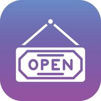 Open Store Sign Vector Icon