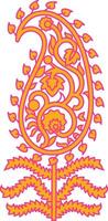 Indian Traditional and Cultural Rangoli, Alpona, Kolam, or Paisley vector line art. Bengal art India. for textile printing