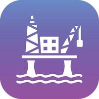 Oil Platform Vector Icon