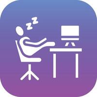 Lazy Work Vector Icon