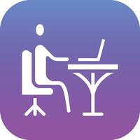 Working on Computer Vector Icon