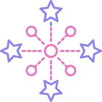 Fireworks Linear Two Colour Icon vector
