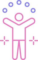 Juggling Ball Linear Two Colour Icon vector