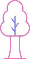 Tree Linear Two Colour Icon vector