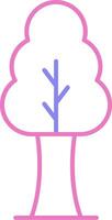 Tree Linear Two Colour Icon vector