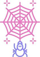 Spiderweb Linear Two Colour Icon vector