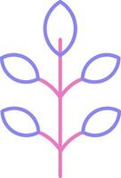 Leaf Linear Two Colour Icon vector