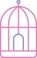 Circus Cage Linear Two Colour Icon vector