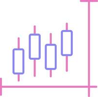 Stock Market Linear Two Colour Icon vector