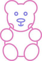 Bear Linear Two Colour Icon vector