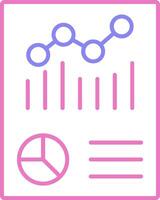 Graphical Report Linear Two Colour Icon vector
