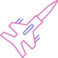 Fighter Linear Two Colour Icon vector