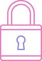Locked Linear Two Colour Icon vector