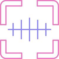 Barcode Scanner Linear Two Colour Icon vector