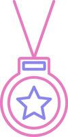 Medal Linear Two Colour Icon vector