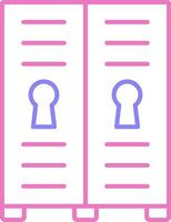 Lockers Linear Two Colour Icon vector